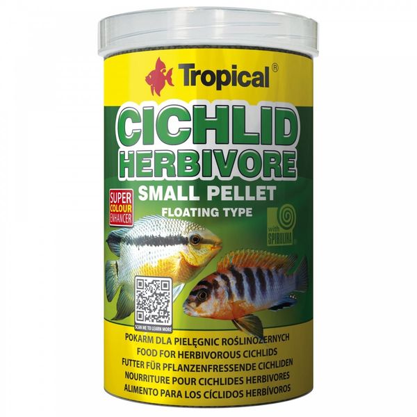 TROPICAL CICHLID HERBIVORE SMALL PELLET 250ML/90G zdjęcie 1