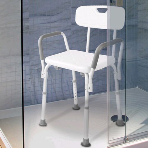 Taboret łazienkowy krzesło z oparciem do wanny pod prysznic regulowane na Arena.pl