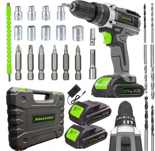 UDAROWA WIERTARKO WKRĘTARKA AKUMULATOROWA BITY NASADKI WALIZKA ZESTAW na Arena.pl