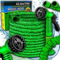 WĄŻ OGRODOWY 22,5 M ROZCIĄGLIWY ELASTYCZNY ZRASZACZ + ZŁĄCZKA +