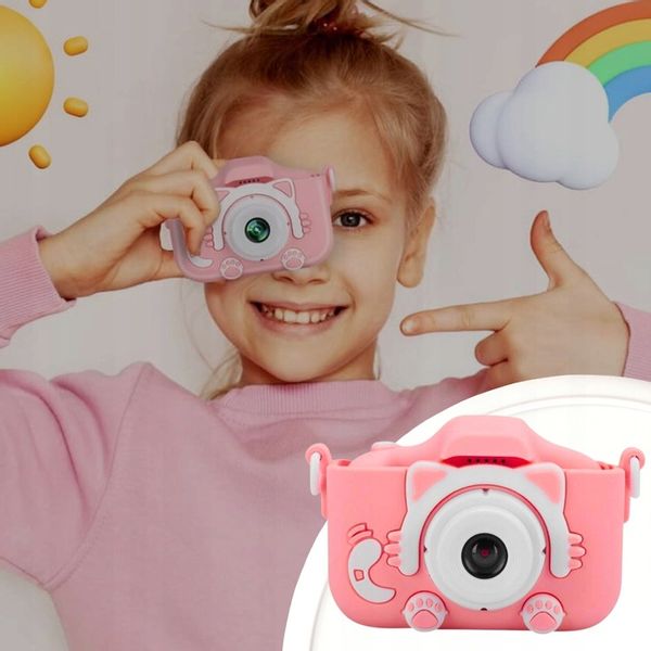 APARAT CYFROWY DLA DZIECI KOTEK Z KARTĄ PAMIĘCI FOTGRAFICZNY + GRATIS zdjęcie 11