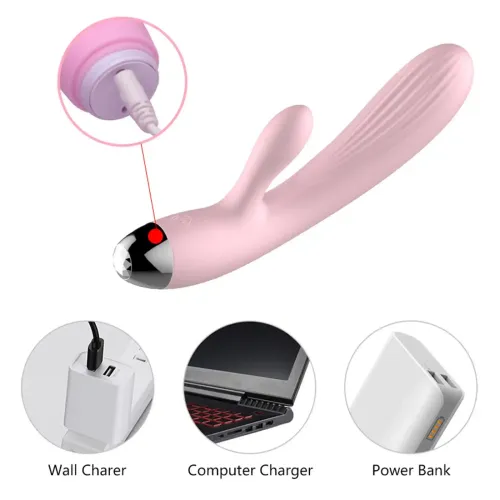 Wibrator- B - Series, Silicone Vibrator Pink USB 10 Function / Heating na Arena.pl