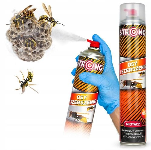 SPRAY PREPARAT NA OSY I SZERSZENIE NISZCZY GNIAZDA OS MIOTACZ STRONG na Arena.pl