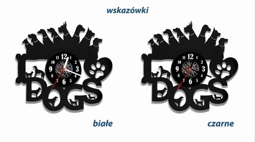 Zegar ścienny z płyty winylowej Psy 34.1 na Arena.pl