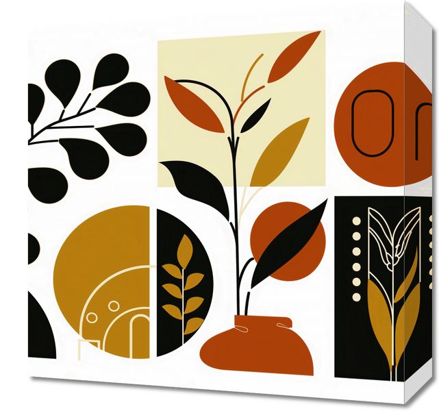 Obraz 40x40cm Kolaż Botaniczny zdjęcie 1
