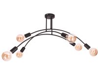 ŁUK 6 Lampa sufitowa, Żyrandol - Loftowy, czarny, 6xE27