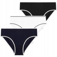 Majtki Dziewczęce Figi Bawełniane Gładkie Mix Kolor 3-pak MORAJ 134-140