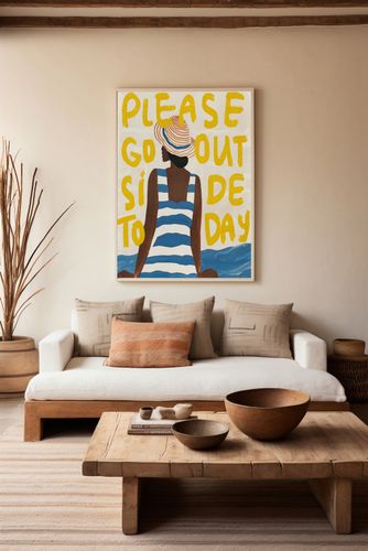 Plakat ilustracja wakacyjna plaża 29,7x42 cm A3 na Arena.pl