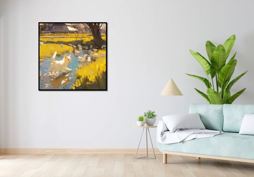 Plakat 90x90cm Słońce na Wsi na Arena.pl