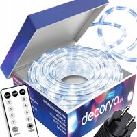 WĄŻ LED ŚWIETLNY ZEWNĘTRZNY BIAŁY ZIMNY LAMPKI PROGRAMATOR IP67 10m 230V