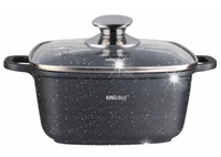 GARNEK MARMUROWY 4,4L 24 cm z pokrywką indukcja