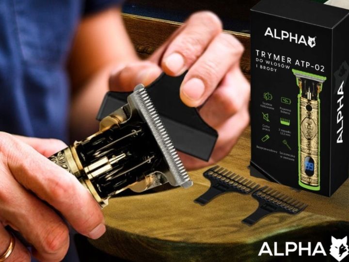 MASZYNKA TRYMER DO STRZYŻENIA GOLENIA WŁOSÓW BRODY ALPHA zdjęcie 6