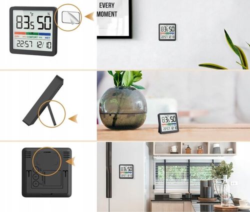 Stacja Pogodowa Termometr POKOJOWY ZEGAR LCD Stacja pogody wewnętrzna na Arena.pl