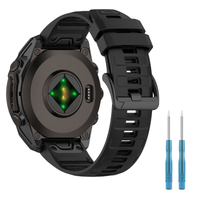 Pasek do Garmin Fenix 5 6 7 8 47mm Pro dwukolorowy czarny Quickfit silikon