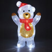 FIGURKA ŚWIĄTECZNA MIŚ 30 LED 30 CM OZDOBA
