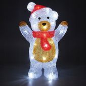 FIGURKA ŚWIĄTECZNA MIŚ 30 LED 30 CM OZDOBA