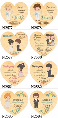 Podziękowania dla gości KOMUNIA na CHRZEST I ROCZEK URODZINY magnes 10 na Arena.pl