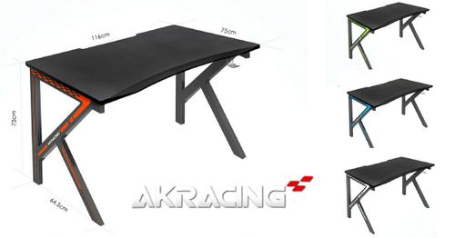 AKRACING Gaming Desk – Czarno - czerwone na Arena.pl