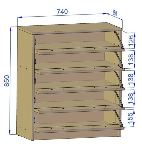 Szafka na buty 5S SONOMA regał na obuwie duża pojemna garderoba na Arena.pl