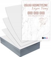 Ulotki A6 reklamowe firmowe USŁUGI KOSMETYCZNE PROJEKT GRATIS 5000 szt