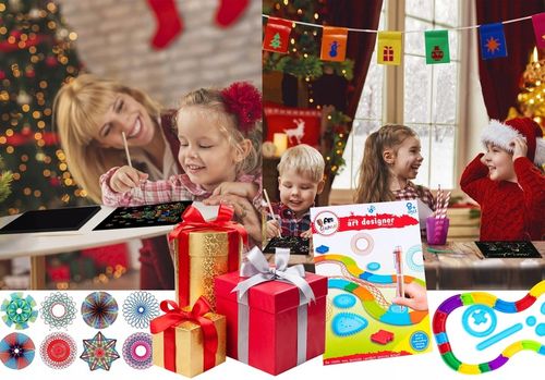 Spirograf Zestaw Do Rysowania 3D Dla Dzieci Szablony Gratis Kreatywna na Arena.pl