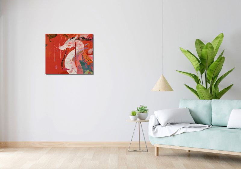 Obraz 60x50cm Orientacyjny Smok zdjęcie 2