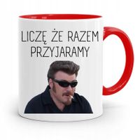 Kubek Czerwony Dla Dziewczyny Liczę Że Przyjaramy Z Nadrukiem Ze Zdjęciem