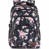 Plecak szkolny młodzieżowy damski duży miejski pojemny w kwiaty ZAGATTO