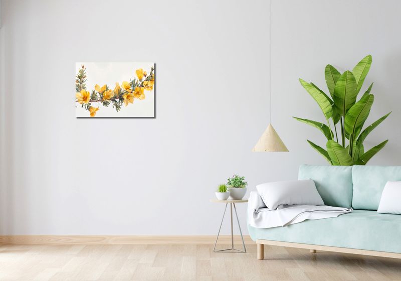 Obraz 60x40cm Żółte Kwiaty zdjęcie 2