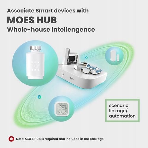 MOES Inteligentny termostat do grzejnika Zigbee Regulator temperatury Wi-Fi na Arena.pl