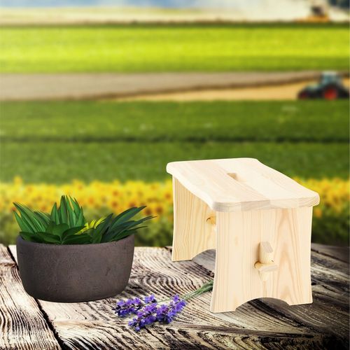 TABORET DREWNIANY KUCHENNY STOŁEK KRZESŁO 39cm SOLIDNY PODEST RYCZKA na Arena.pl