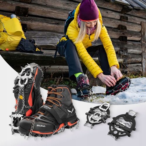 RACZKI NA BUTY TURYSTYCZNE TREKKINGOWE GÓRSKIE Z KOLCAMI ŁAŃCUCHY PREMIUM L na Arena.pl