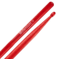 Pałki pałeczki perkusyjne Hikora Czerwone Millenium H5A 5A Hickory