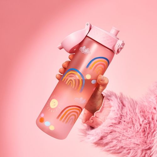 Bidon na wodę Butelka różowa dla dziewczynki róż Rainbow Tęcza ION8 0,5 l na Arena.pl