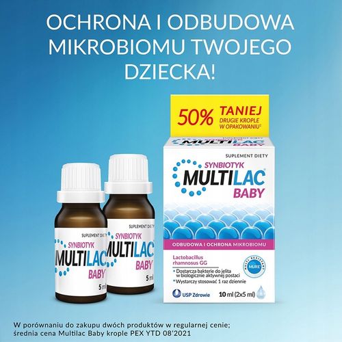 MULTILAC BABY synbiotyk dla dzieci krople 2x5ml na Arena.pl
