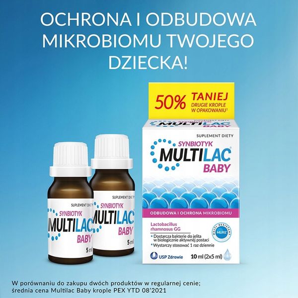 MULTILAC BABY synbiotyk dla dzieci krople 2x5ml zdjęcie 6