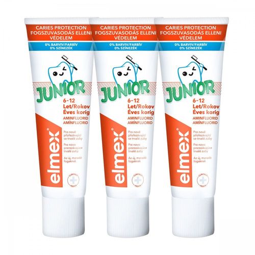 ELMEX CHILDREN'S TOOTHPASTE JUNIOR TRIO 3 X 75 ML na Arena.pl