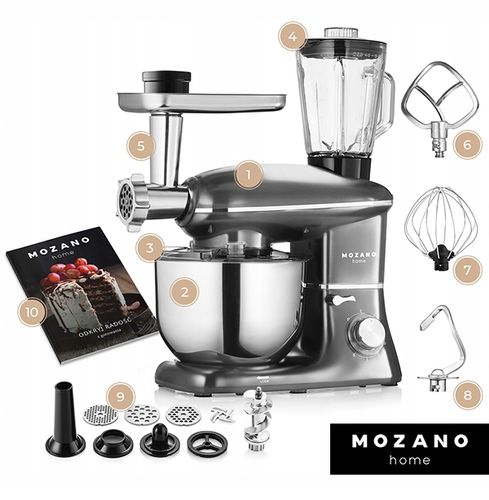 ROBOT KUCHENNY PLANETARNY MASZYNKA DO MIĘSA MIKSER BLENDER 6,2l + PRZEPISY na Arena.pl