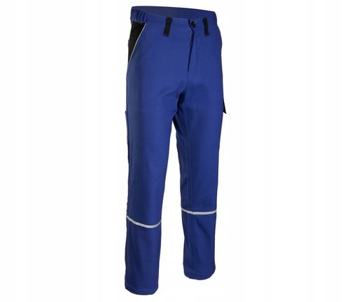 Spodnie robocze ochronne Bawełna 100% do pracy z odblaskami niebieskie r 54 na Arena.pl