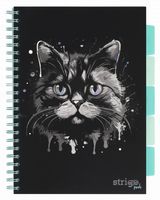 KOŁOZESZYT B5 100 = PADS ANIMALS KOT  CZARNY STRIGO