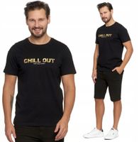 T-Shirt Koszulka Męska 100% Bawełniana z Nadrukiem Krótki Rękaw MORAJ L