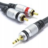 KABEL MINI JACK 2x RCA 0.5m JACK 3.5 STEREO 2RCA CINCH 3.5mm AUX