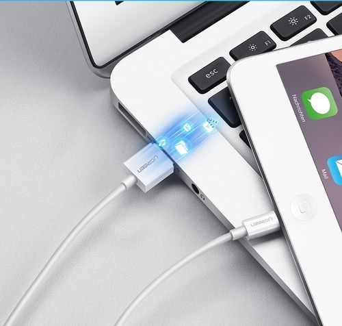 kabel przewód do iphone usb - lightning mfi 1m 2.4a biały na Arena.pl