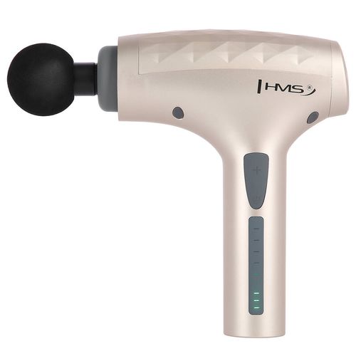 Pistolet do masażu PDM3134I gold HMS - 4 końcówki, 5 prędkości na Arena.pl