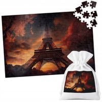 PUZZLE TRADYCYJNE - PARYŻ WIEŻA EIFFLA ZABYTEK WIDOKI PIĘKNE - 35 el