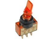 Przełącznik ASW-14D podświetlany hebelkowy 12V czerwony
