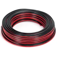 Kabel audio 2-żyłowy 0,75 mm² 20 m czerwono-czarny do niezawodnych połączeń audio
