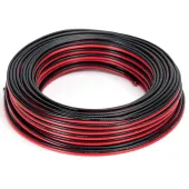 Kabel audio 2-żyłowy 0,75 mm² 20 m czerwono-czarny do niezawodnych połączeń audio