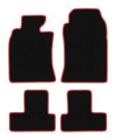 Dywaniki welurowe CARLUX-RED do Mini Cooper R53 2001-2006, czarne