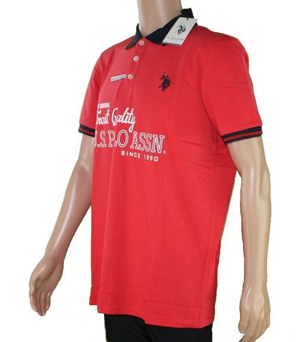 Koszulka męska polo U.S. Polo Assn. Finest Quality czerwona - rozmiar L na Arena.pl